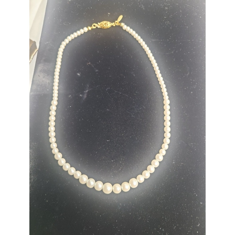 Napier Pearl Necklace With Gold-Tone Clasp - Picture 3 of 5